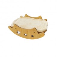 سرير ارجوحة خشبى كبير للقطط - كبير