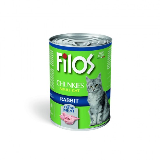فيلوس معلبات طعام رطب للقطط بطعم الارانب